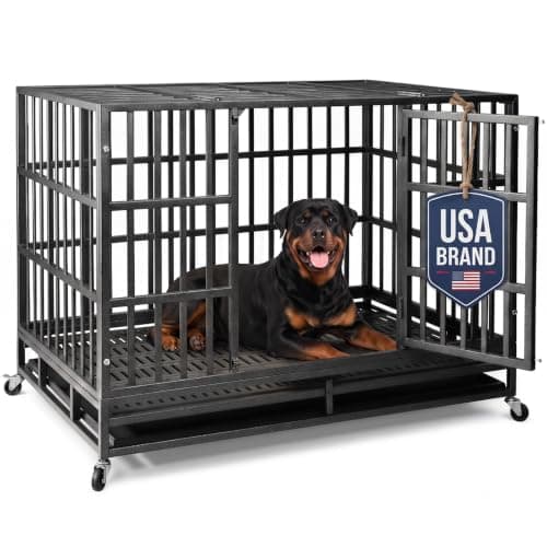 NUGRIART 42-Inch Heavy Duty Dog Crate