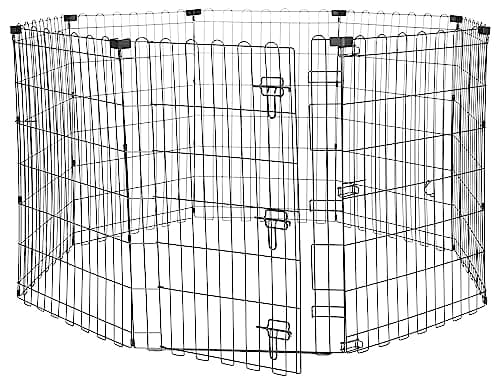 Amazon Basics Foldable Metal Exercise Playpen
